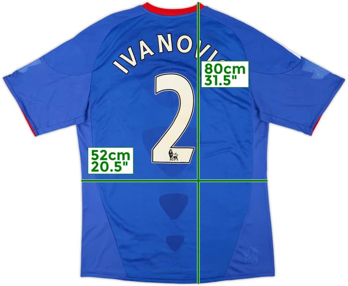 2010-11 Chelsea Home Shirt Ivanovic #2 - 6/10 - (L)