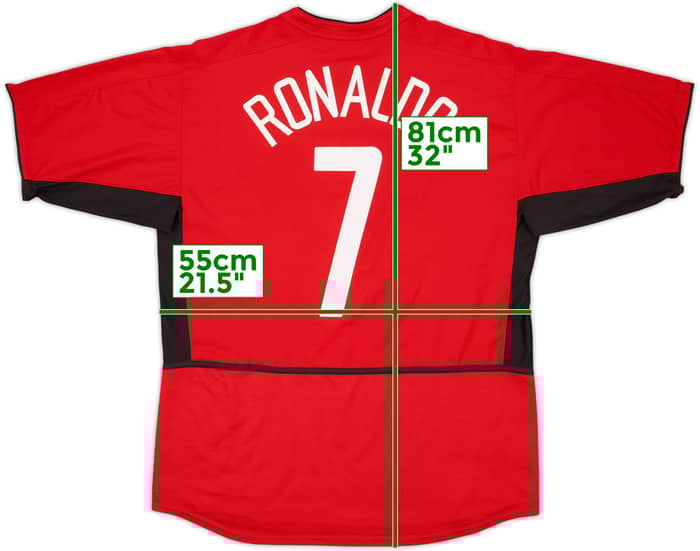2002-04 Manchester United Home Shirt Ronaldo #7 - 6/10 - (L)