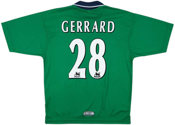 1999-00 Liverpool Away Shirt Gerrard #28 - 8/10 - (M)