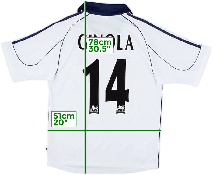 1999-01 Tottenham Home Shirt Ginola #14 - 9/10 - (S)