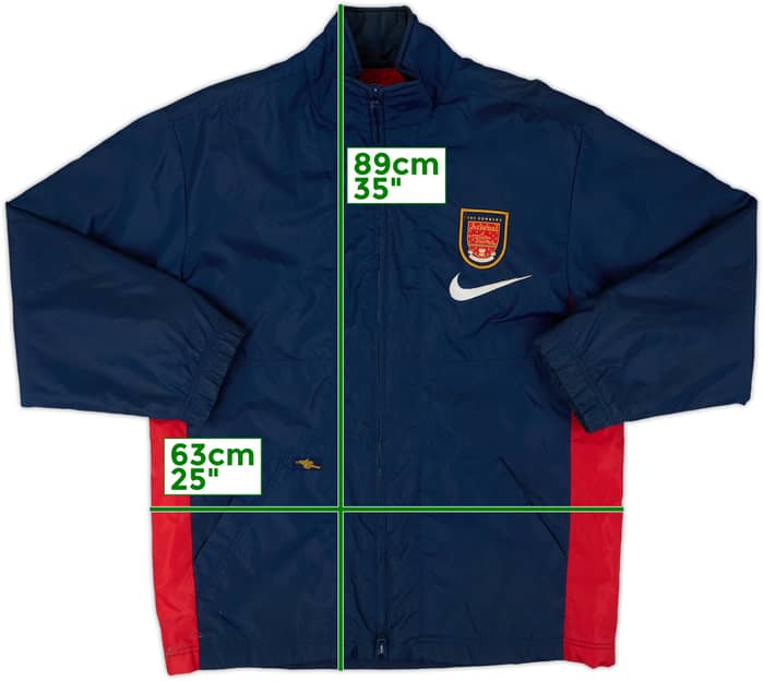 1996-98 Arsenal Nike Padded Bench Coat - 6/10 - (M)