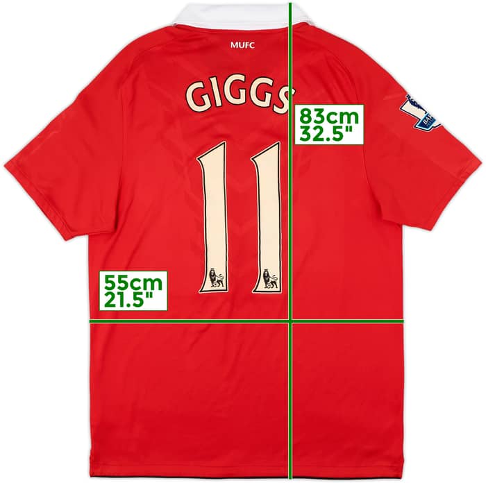 2010-11 Manchester United Home Shirt Giggs #11 - 7/10 - (L)