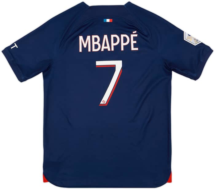 2023-24 Paris Saint-Germain Home Shirt Mbappe #7 - 7/10 - (XL.Boys)
