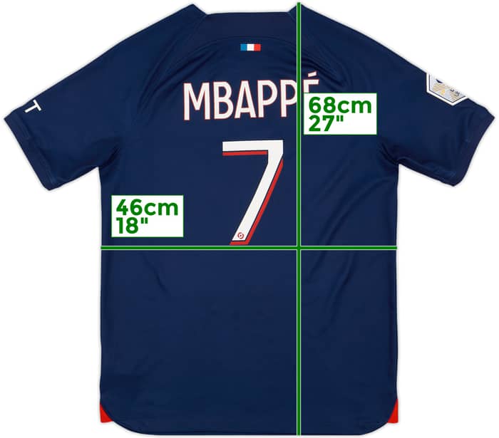2023-24 Paris Saint-Germain Home Shirt Mbappe #7 - 7/10 - (XL.Boys)