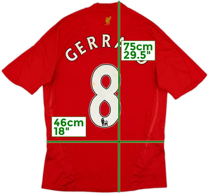 2008-10 Liverpool Home Shirt Gerrard #8 - 4/10 - (S)
