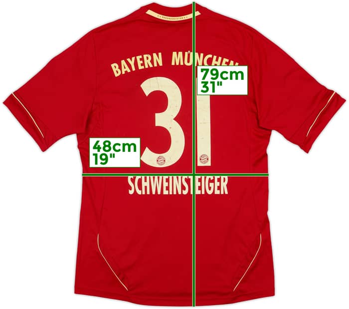 2011-13 Bayern Munich Home Shirt Schweinsteiger #31 - 5/10 - (M)