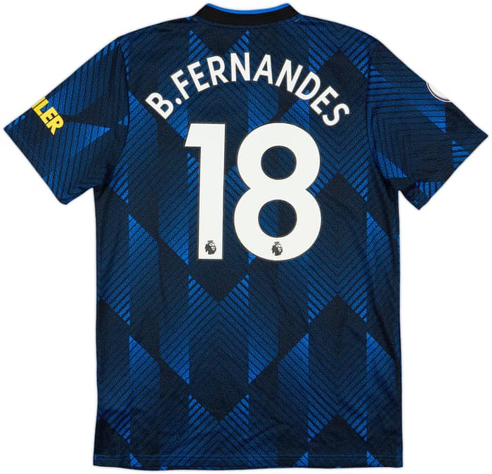 2021-22 Manchester United Third Shirt B.Fernandes #18 - 8/10 - (M)