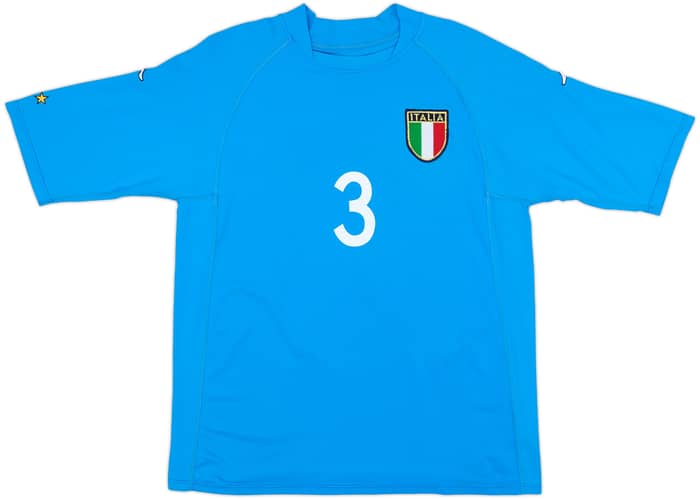 2002 Italy Basic Home Shirt Maldini #3 - 9/10 - (L)