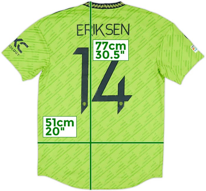 2022-23 Manchester United Authentic Third Shirt Eriksen #14 - 9/10 - (M)
