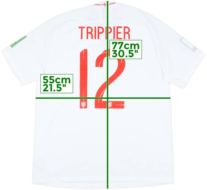 2018-19 England Authentic Home Shirt Trippier #12 - 7/10 - (XL)