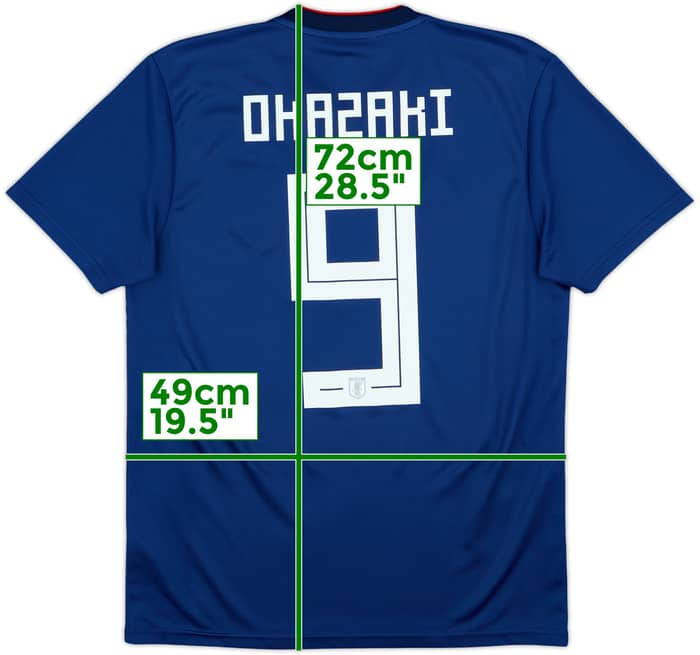 2018-19 Japan Home Shirt Okazaki #9 - 8/10 - (M)