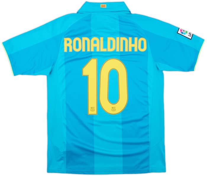 2007-09 Barcelona Away Shirt Ronaldinho #10 - 8/10 - (M)