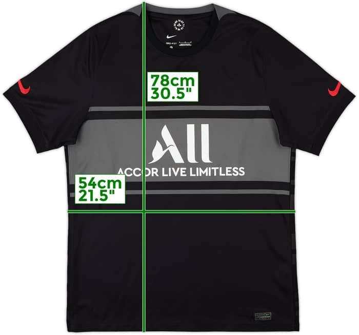 2021-22 Paris Saint-Germain Third Shirt - 8/10 - (L)