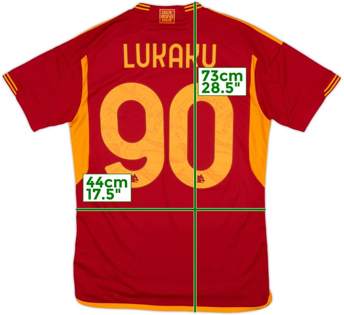 2023-24 Roma Home Shirt Lukaku #90 - 7/10 - (S)