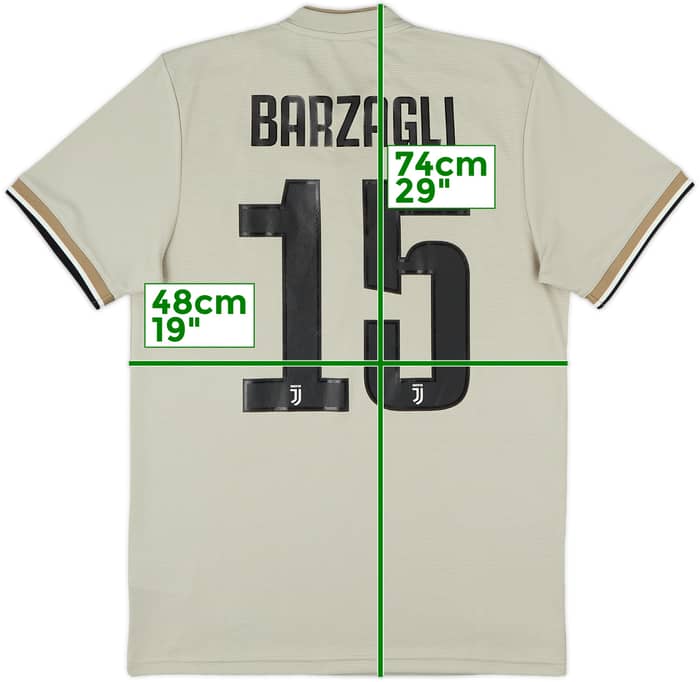 2018-19 Juventus Away Shirt Barzagli #15 - 7/10 - (S)