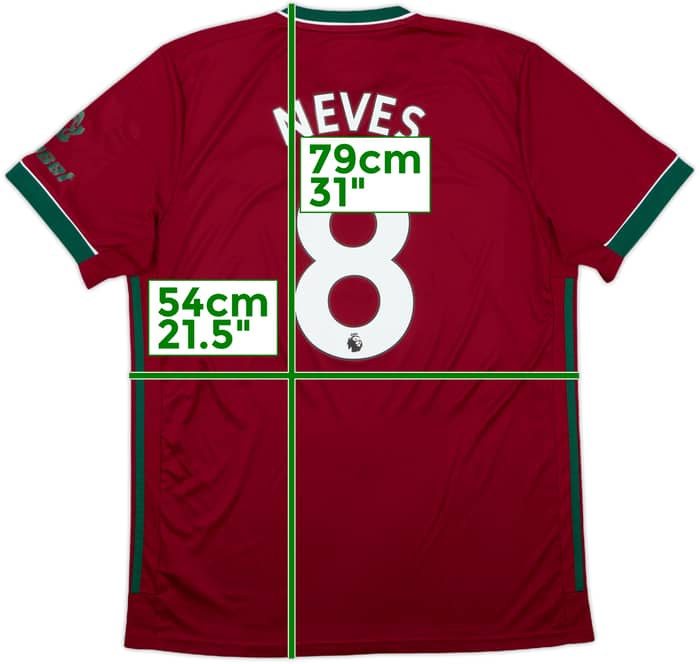 2020-21 Wolves Third Shirt Neves #8 - 8/10 - (L)