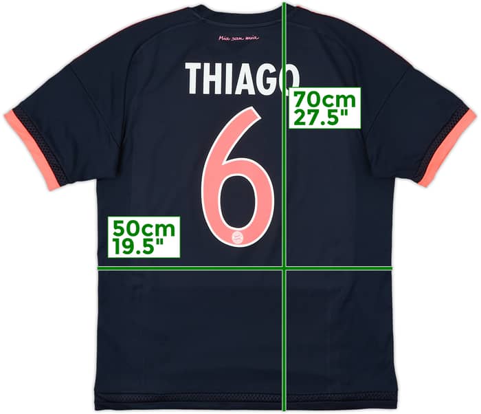 2015-16 Bayern Munich Third Shirt Thiago #6 - 10/10 - (M)
