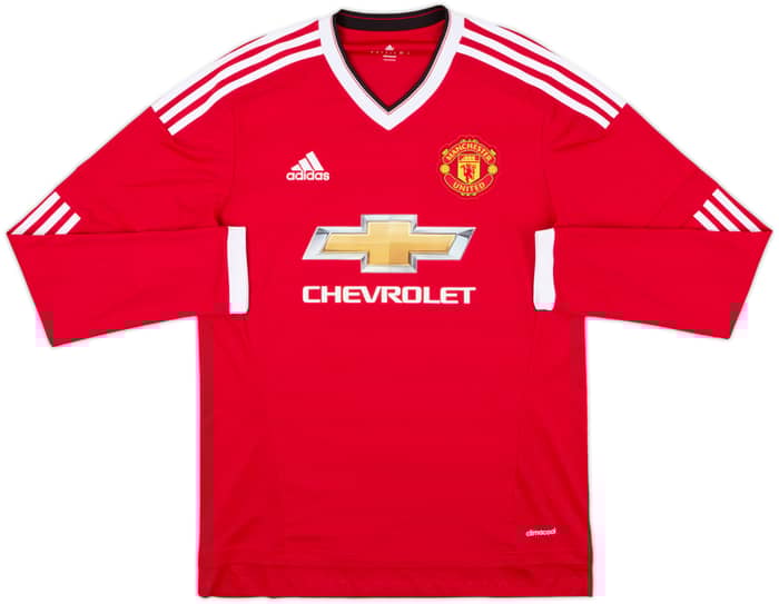 2015-16 Manchester United Home L/S Shirt Rooney #10 - 8/10 - (M)