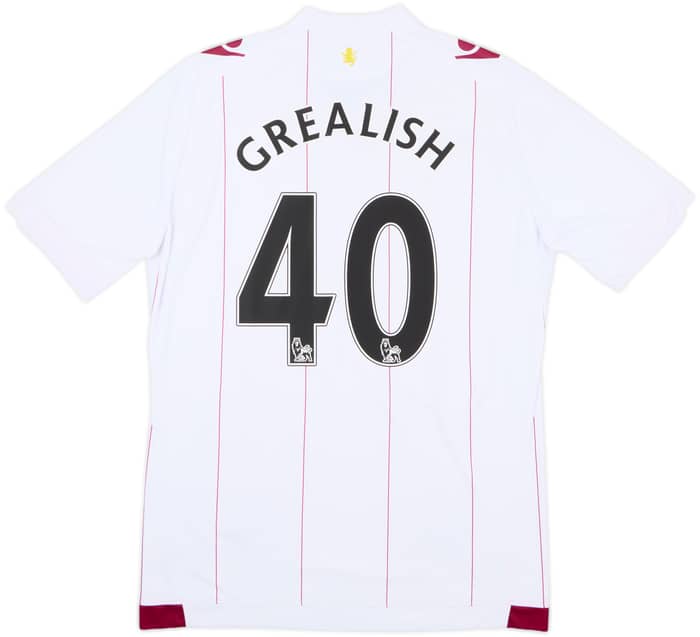 2014-15 Aston Villa Away Shirt Grealish #40 - 8/10 - (L)