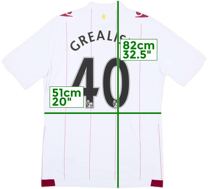 2014-15 Aston Villa Away Shirt Grealish #40 - 8/10 - (L)