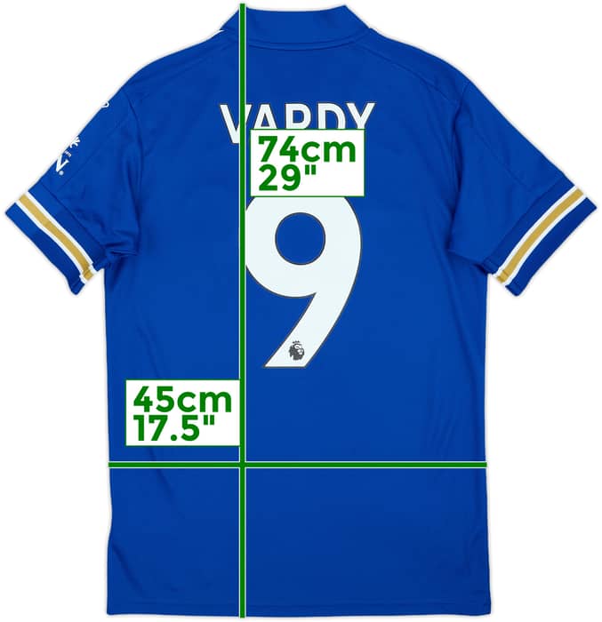 2020-21 Leicester Home Shirt Vardy #9 - 8/10 - (S)