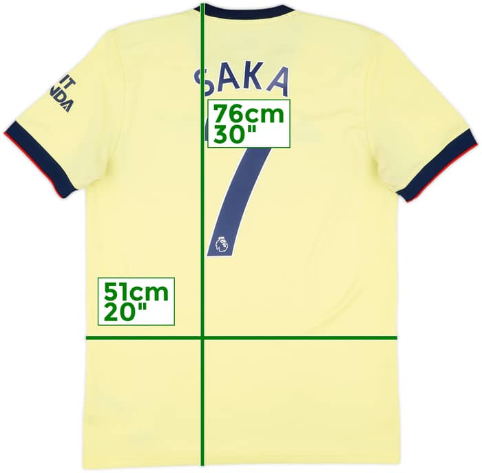 2021-22 Arsenal Away Shirt Saka #7 - 8/10 - (M)