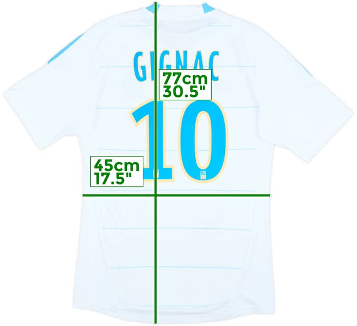 2010-11 Olympique Marseille Home Shirt Gignac #10 - 8/10 - (S)