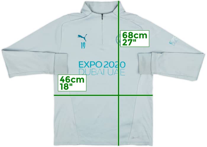 2021-22 Manchester City Player Issue Puma 1/4 Zip Drill Top #19 - 5/10 - (M)