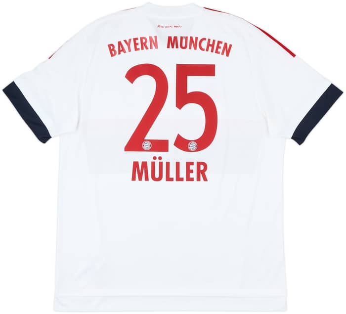 2015-16 Bayern Munich Away Shirt Muller #25 - 8/10 - (XL)