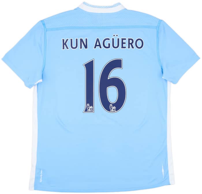2011-12 Manchester City Home Shirt Kun Aguero #16 - 6/10 - (XL)