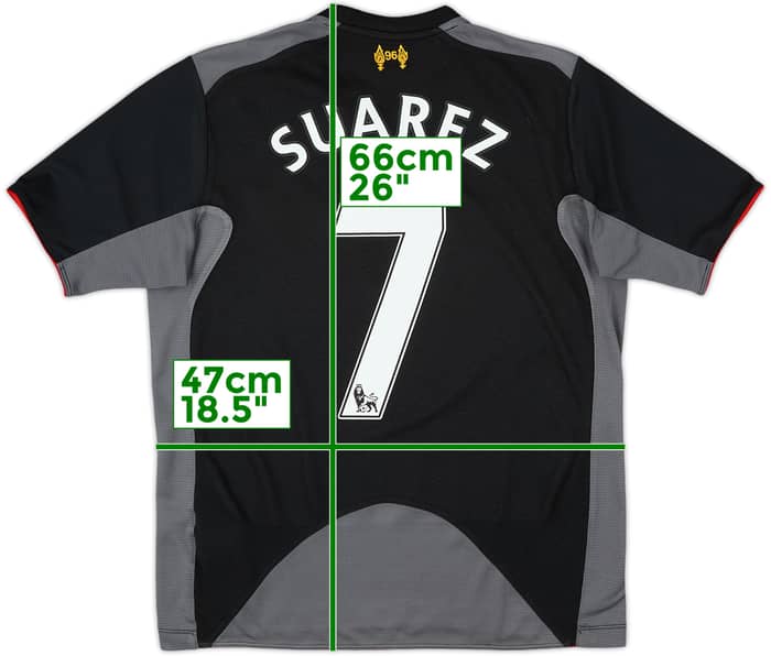 2012-13 Liverpool Away Shirt Suarez #7 - 7/10 - (XL.Boys)