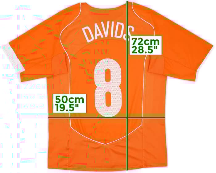 2004-06 Netherlands Home Shirt Davids #8 - 8/10 - (M)