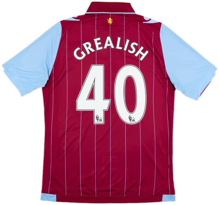 2014-15 Aston Villa Home Shirt Grealish #40 - 6/10 - (M)