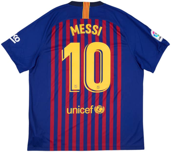 2018-19 Barcelona Home Shirt Messi #10 - 7/10 - (XL)