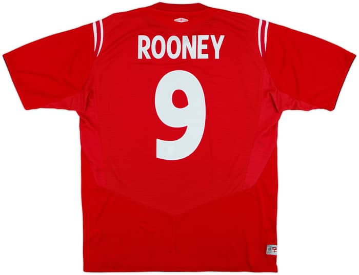 2004-06 England Away Shirt Rooney #9 - 5/10 - (XL)