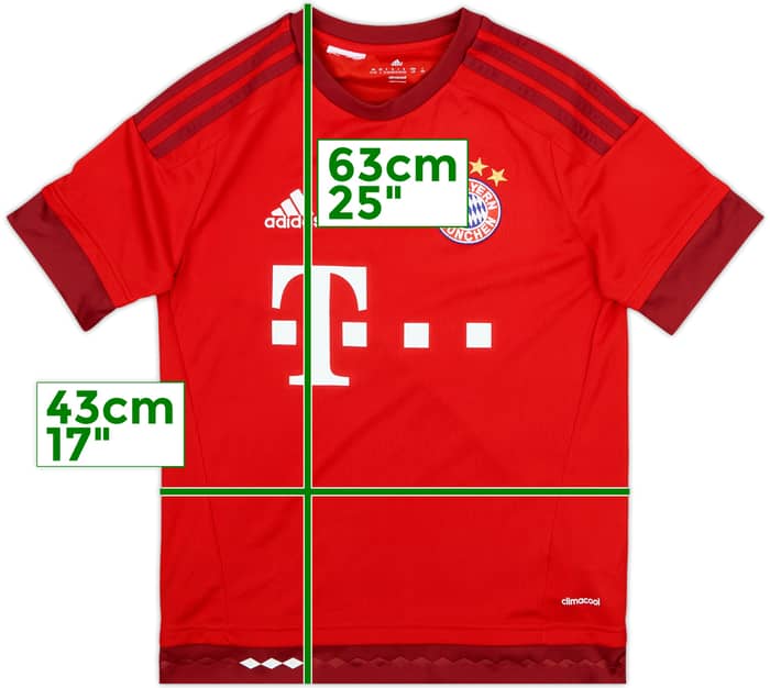 2015-16 Bayern Munich Home Shirt - 9/10 - (L.Boys)