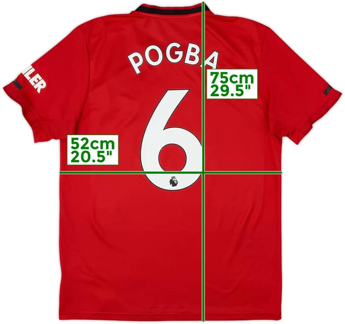 2019-20 Manchester United Home Shirt Pogba #6 - 6/10 - (M)