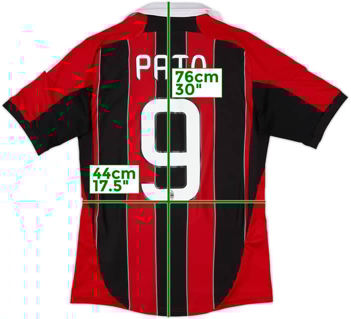 2012-13 AC Milan Home Shirt Pato #9 - 7/10 - (S)