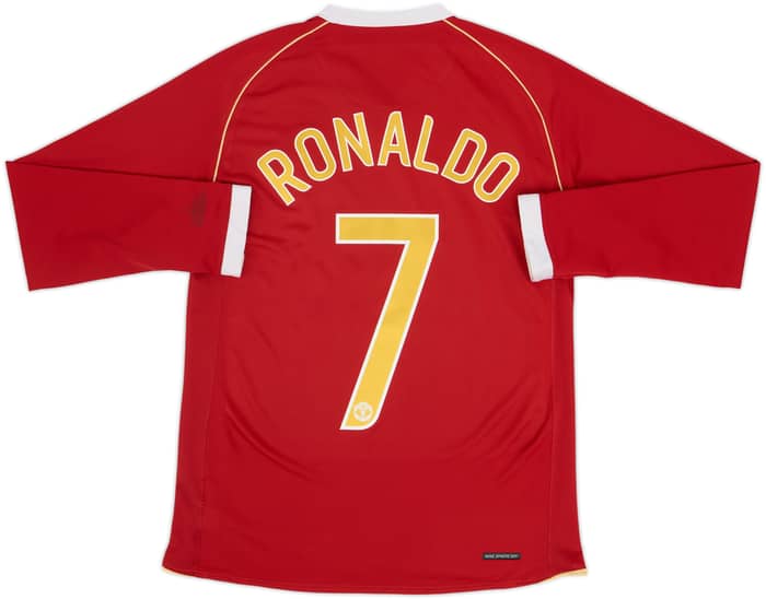 2006-07 Manchester United Home L/S Shirt Ronaldo #7 - 6/10 - (S)