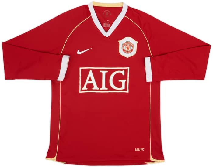 2006-07 Manchester United Home L/S Shirt Ronaldo #7 - 6/10 - (S)