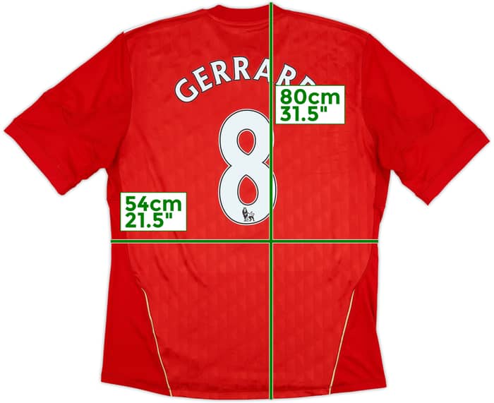 2010-12 Liverpool Home Shirt Gerrard #8 - 5/10 - (L)