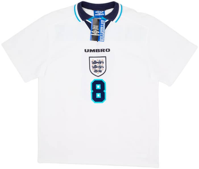 1995-97 England Home Shirt Gascoigne #8 (L)