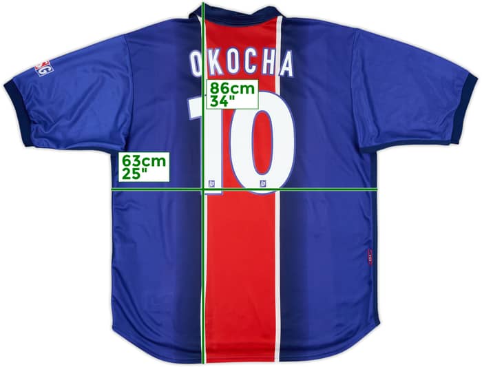 1998-99 Paris Saint-Germain Home Shirt Okocha #10 - 9/10 - (XL)