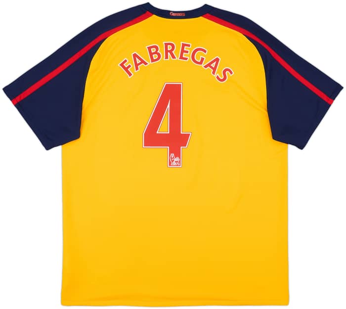 2008-09 Arsenal Away Shirt Fabregas #4 - 9/10 - (XL)