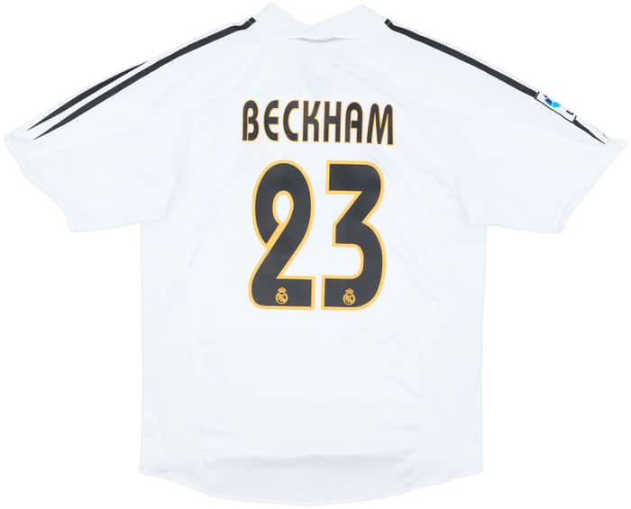 2004-05 Real Madrid Home Shirt Beckham #23 - 8/10 - (M)