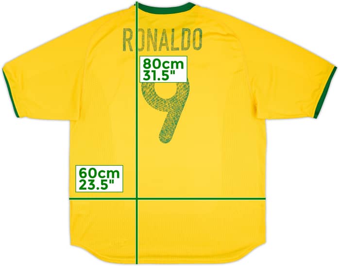 2000-02 Brazil Home Shirt Ronaldo #9 - 5/10 - (XL)