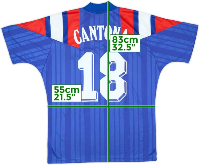 1992-94 France Home Shirt Cantona #18 - 9/10 - (L/XL)
