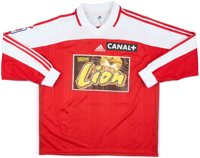 2000-01 Red Star FC Match Issue Coupe de la Ligue Home L/S Shirt Saxemard #7