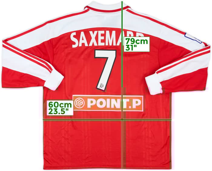 2000-01 Red Star FC Match Issue Coupe de la Ligue Home L/S Shirt Saxemard #7