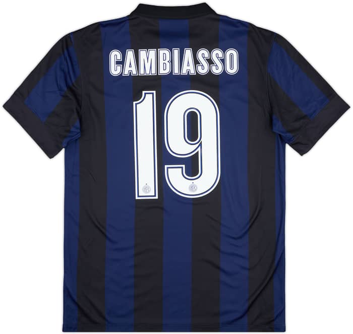 2013-14 Inter Milan Home Shirt Cambiasso #19 - 9/10 - (M)